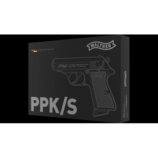 Pistolet Walther PPK/S BLK Bbs 6mm Gaz 1,0 J