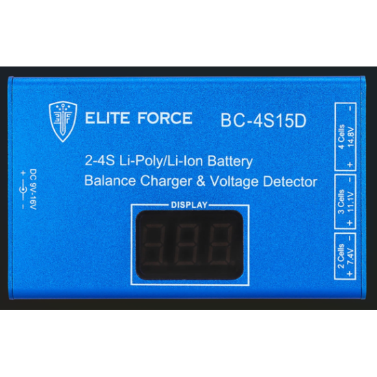 Chargeur pour batterie Lipo Elite Force 7,4 A 14,8 V 2-4S