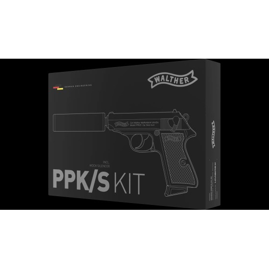 Pistolet Walther PPK/S BLK KIT Bbs 6mm Gaz 1,0 J