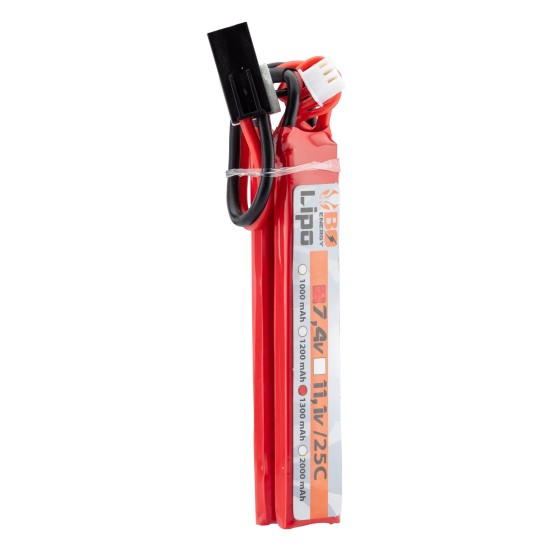 2 sticks batterie Lipo 2S 7.4V 1300mAh 25C