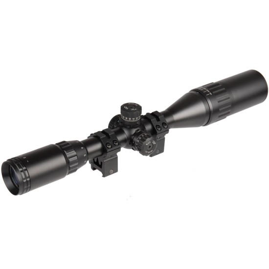 Lunette 3-12x40 Mildot rouge/bleu/vert