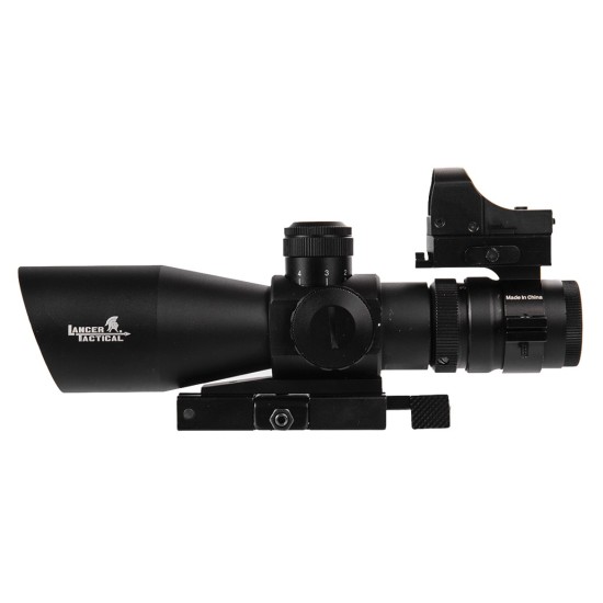 Lunette 3-9x42 rouge et vert + micro red-dot de visée rapide