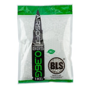 Billes lourdes 0.36g airsoft biodégradables BLS BIO – Sac de 1 kg