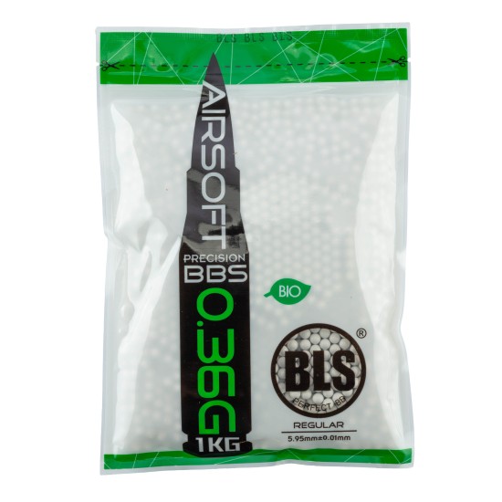 Billes lourdes 0.36g airsoft biodégradables BLS BIO – Sac de 1 kg