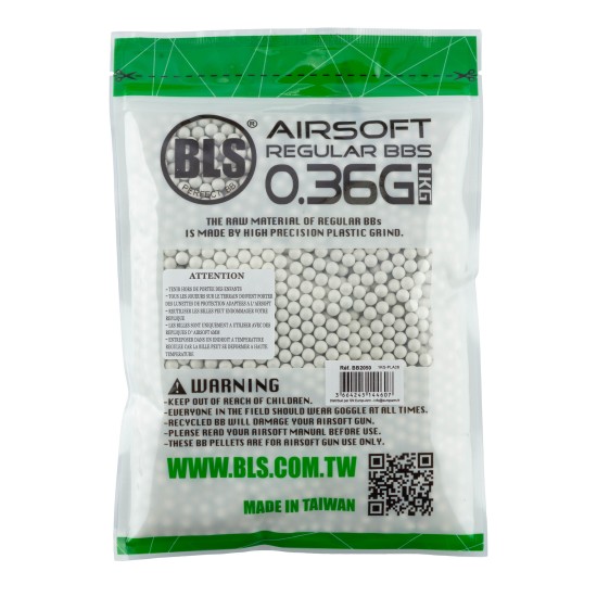 Billes lourdes 0.36g airsoft biodégradables BLS BIO – Sac de 1 kg
