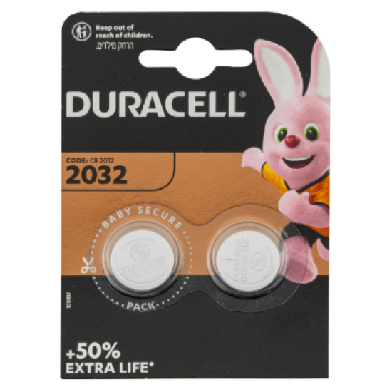 Pack de 2 piles CR2032 lithium 3 volts - Duracell