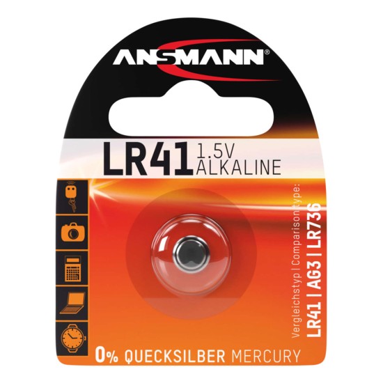 Pile Alcaline LR41 - 1.5 volts - Ansmann