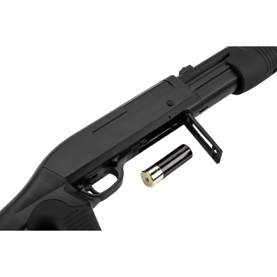 Réplique fusil à pompe 3-shot crosse pleine ressort 0,9 J