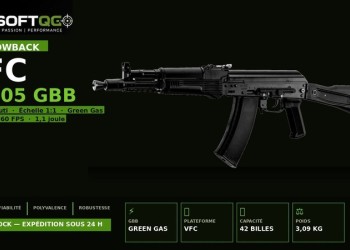 AK105 GBBR VFC, test, avis et descriptif d'une réplique d'exception