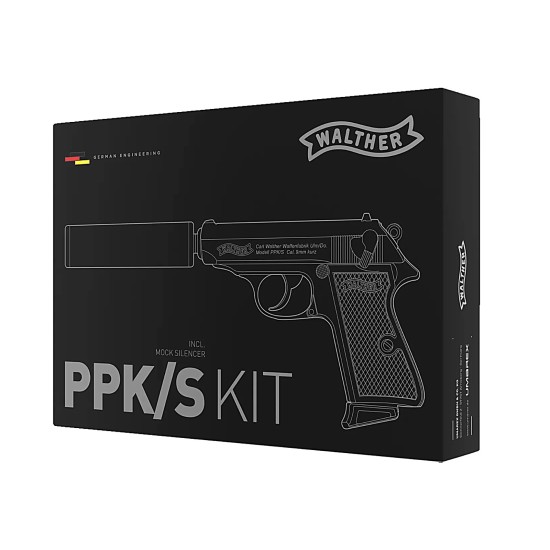 Pistolet Walther PPK/S BLK KIT Bbs 6mm Gaz 1,0 J