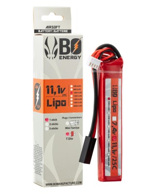 T-Dean Batterie LiPo Stick 3S 11.1V 1000mAh 25C